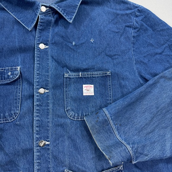 Vintage Pointer Brand Denim Jacket Men's 4XL Blue Workwear Chore Made In USA - Picture 3 of 8